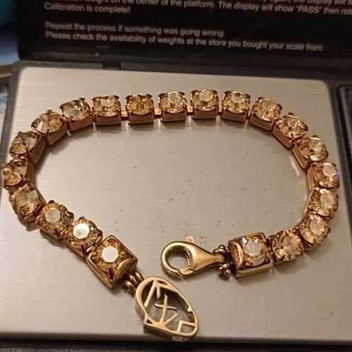 Silver 925 gold-plated bracelet new with real stones
