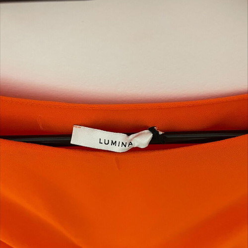 Lumina orange long dress like new, size L with elastic waist