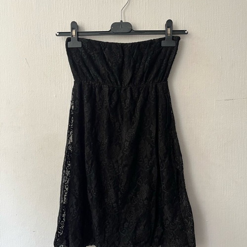 Strapless mini dress used, black, no S-M