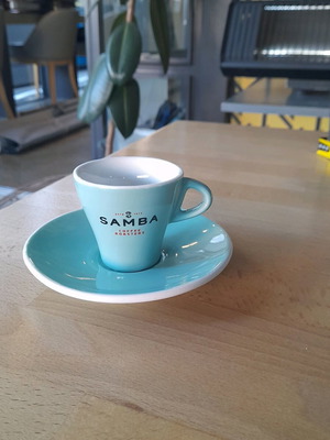 Φλιτζάνια Espresso Samba καινούργια, σετ 27 τεμαχίων, πορσελάνη τιρκουάζ