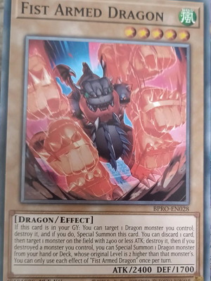 Yu-Gi-Oh Fist Armed Dragon like new