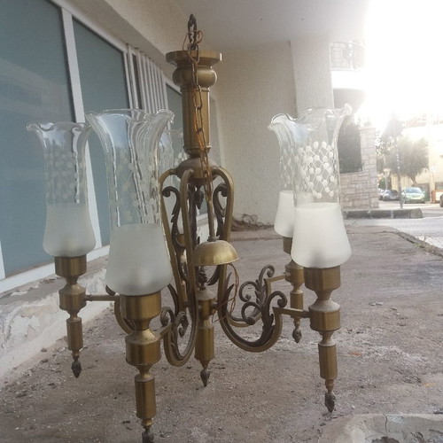 Bronze ceiling light 5 positions used