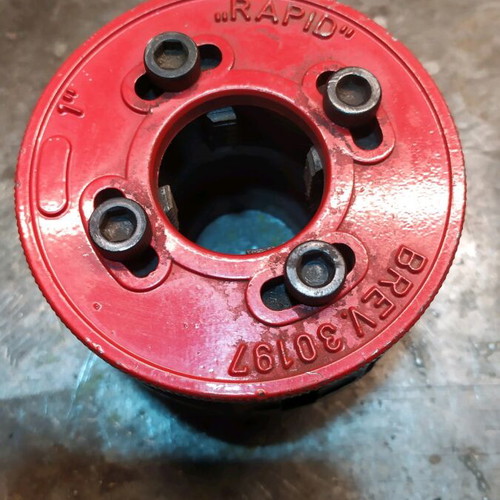 Rapid pipe threading dies like new, set of 3 pieces 3/8, 3/4, 1"