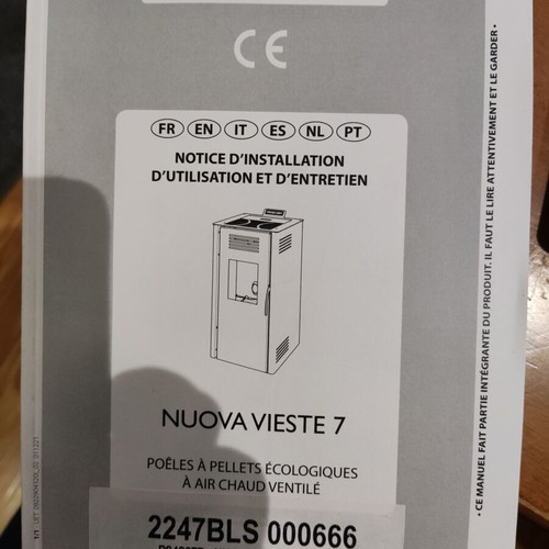 INVICTA Nuova Vieste 7 Pellet Stove used 7.5 KW