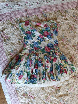 Floral summer dress with tulle like new