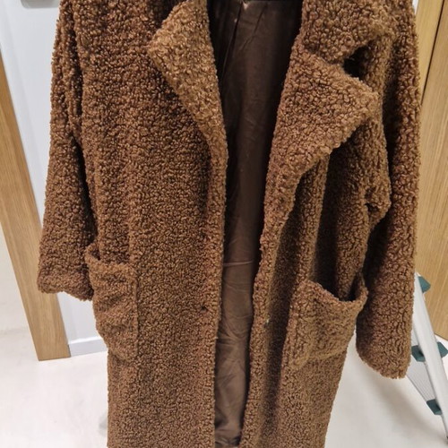 Kaffe boucle coat in brown color like new