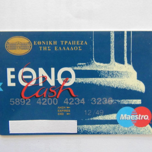 Collectible bank card used, expiry 12/49