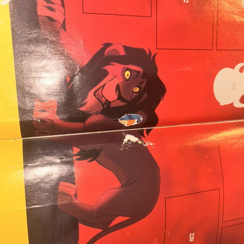 The Lion King Panini album used with 62 stickers