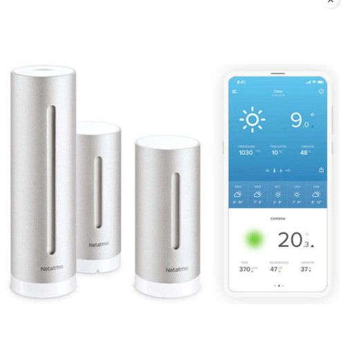 Netatmo Smart weather station like new with 4 units, compatible with Alexa and Google Home