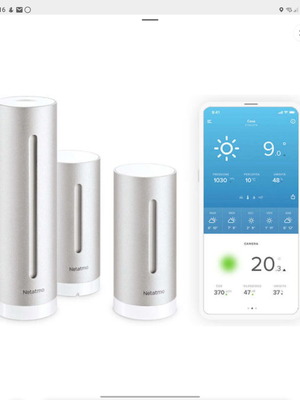 Netatmo Smart weather station like new with 4 units, compatible with Alexa and Google Home