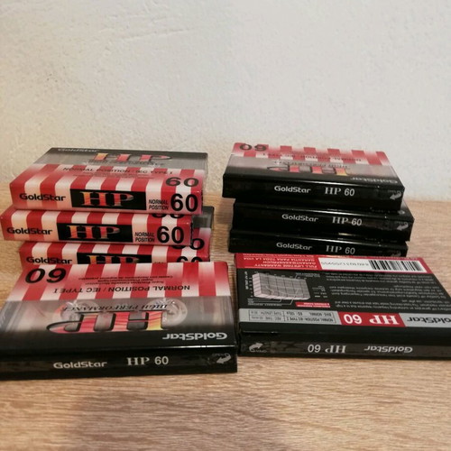 Goldstar HP 60 used cassettes, pack of 7, Korea 1993