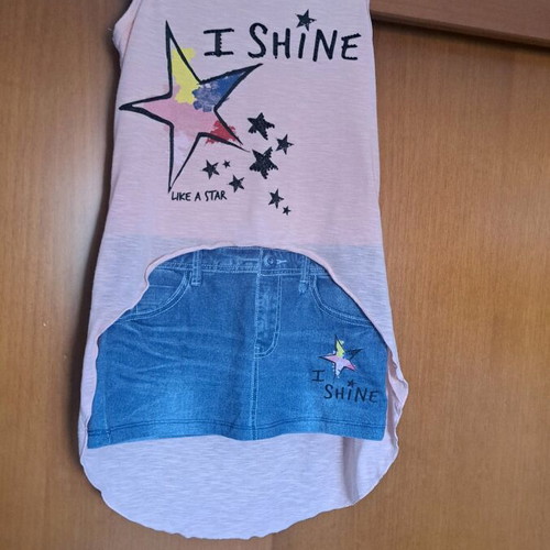 Crossfire girls dress used, size 128 cm, blue and pink