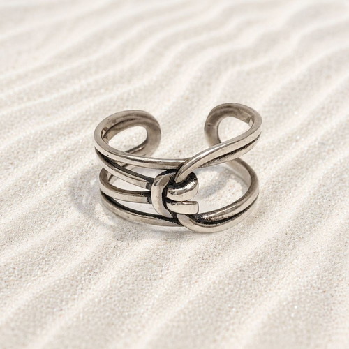 Handmade Gianniotiko ring silver 925 new, size 53 adjustable