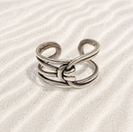 Handmade Gianniotiko ring silver 925 new, size 53 adjustable