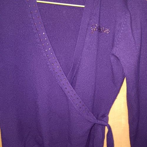 Purple sweater with rhinestones medium like new
