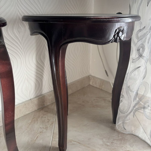 Vintage wooden carved coffee tables set of 2 from 1980 like new