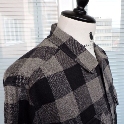 Dickies Mens Long Sleeve Shirt Grey Black Cotton Like New Size XL XXL