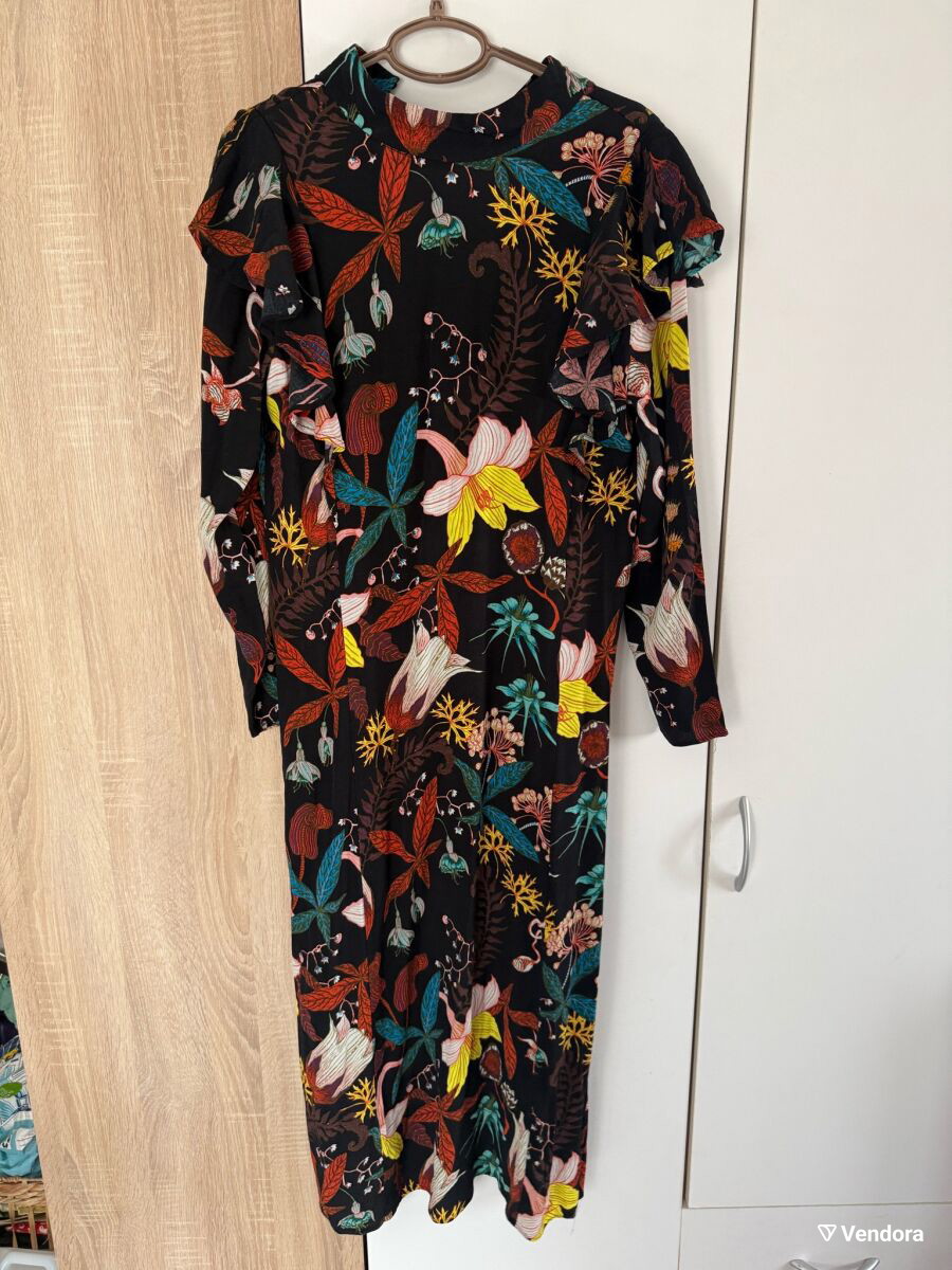 chinese dress ladies Melia Floral Print Cape Sleeve Maxi Dress  Frock and Frill