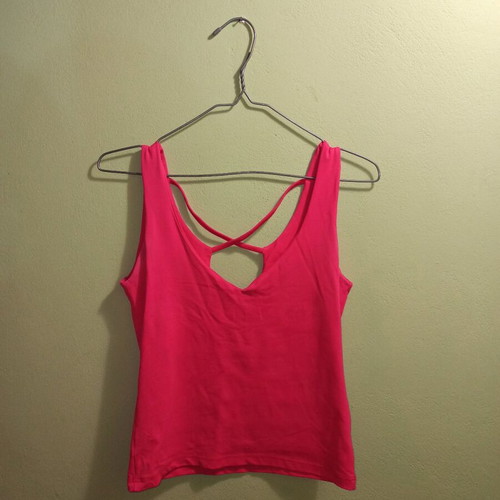 Rouge Paris fuchsia women's top no. S-M like new, open neckline