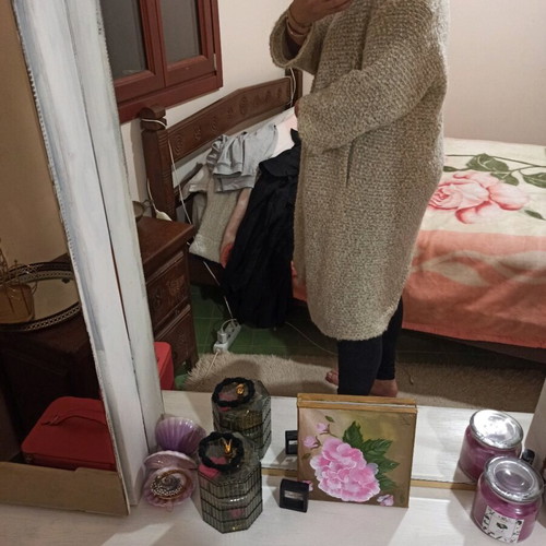 Drykorn Bouclé Wool Coat beige, like new, oversized