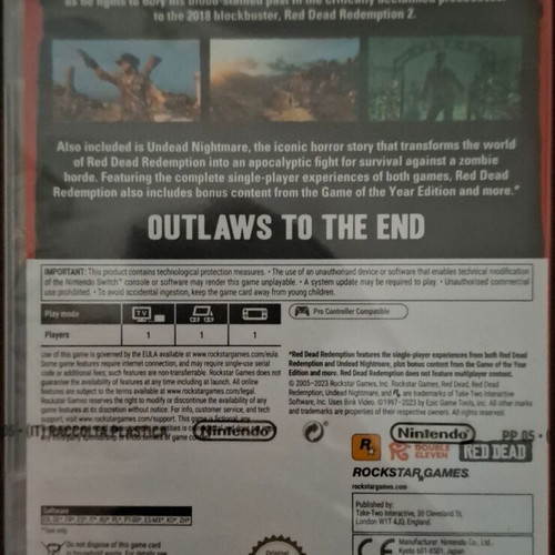 Red Dead Redemption Nintendo Switch game new