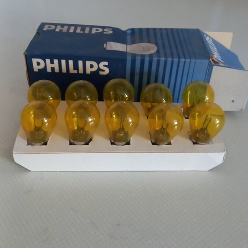 Philips 12V Yellow Light Bulbs Pack of 10 New
