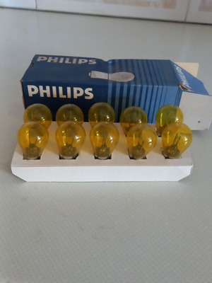 Philips 12V Yellow Light Bulbs Pack of 10 New