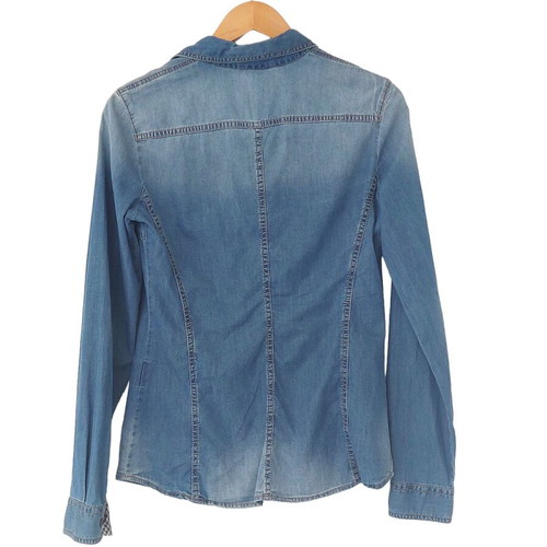 Sisley denim shirt slim fit size XS/S like new blue