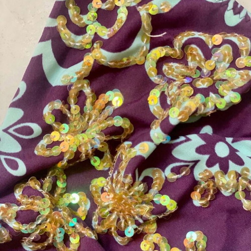 Calzedonia swimwear like new, purple with turquoise and sequins, size M