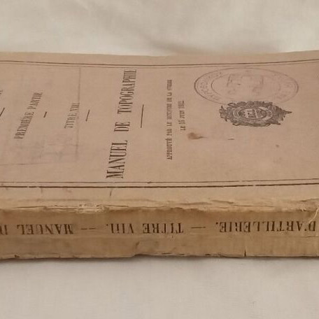 Rare Artillery Book 1933 used with Greek School of Application stamp