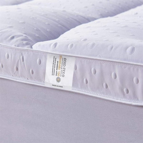 Bedecor soft mattress protector topper with 3D relief and 4 straps, 90 x 200 cm