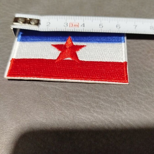Yugoslavia flag patch new, embroidered collectible