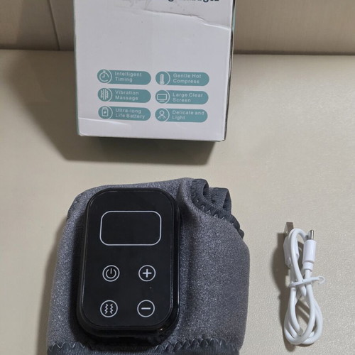 Wireless portable wrist and ankle massager with heat and vibration