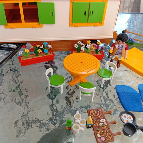 Playmobil Country Camping Set with Caravan and Pony like new