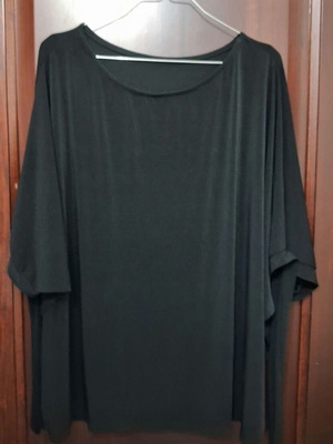 Black Oversized Batwing Sleeve Tunic Plus Size XL-XXL new