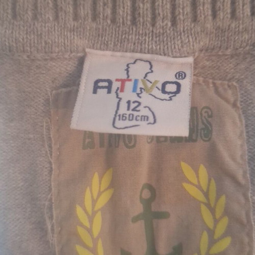 Ativo woolen children's cardigan like new, gray, size 12 years