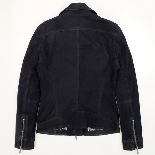 Hugo Boss Orange Jamela women's suede leather jacket used, size S-M, black