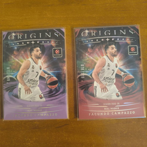 Panini Euroleague Origins 2 Campazzo numbered cards like new