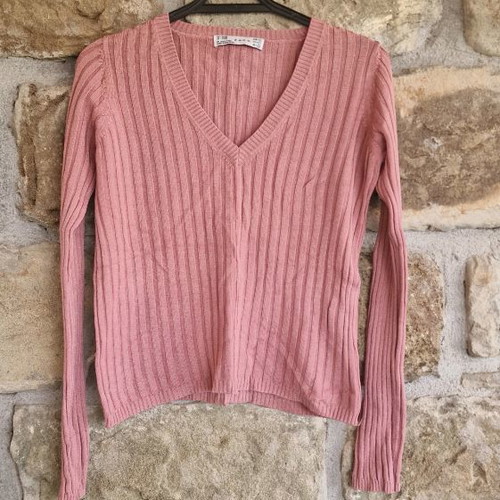 Zara blouse used, pink, elastic, size M