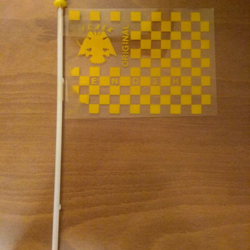 Plastic transparent AEK flag new collectible