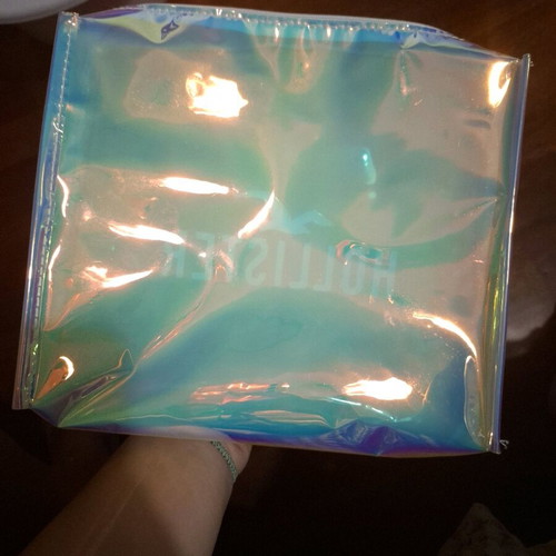 Hollister iridescent cosmetic bag like new