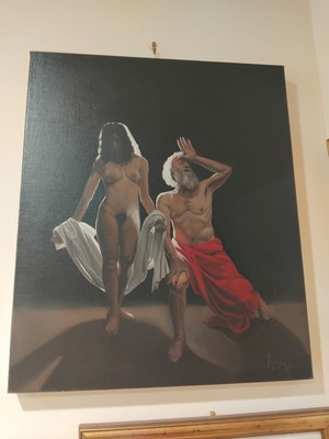 Oil painting on canvas "Angel" by Angelos Panagiotou like new