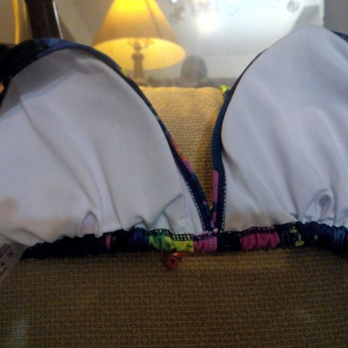 Colourful 2XL Halter Bikini Top like new