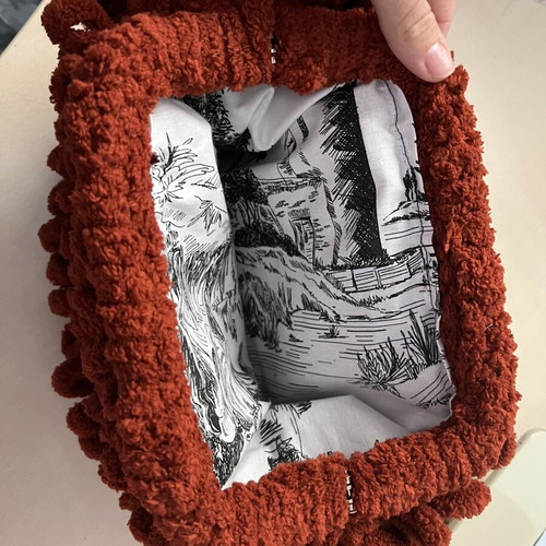 Puffy bag handmade, big size