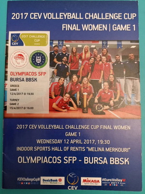 Olympiacos - Bursa BBSK 12/4/2017 match programme used