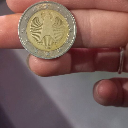 Κέρμα των 2 ευρώ μεταχειρισμένο με λάθος κοπή 2002G, γερμανικό συλλεκτικό