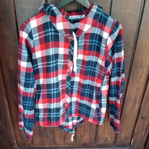 Shirt jacket New Collection size M like new, blue and red