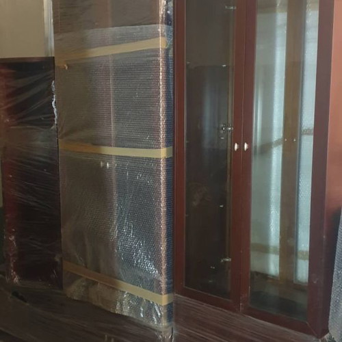 Living room unit new illuminated with display cabinets and cupboards