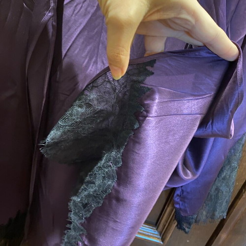 Neyret Paris silk robe XS like new, purple, 100% silk