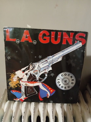 L.A. Guns Cocked & Loaded vinyl record used, 1989 European first edition